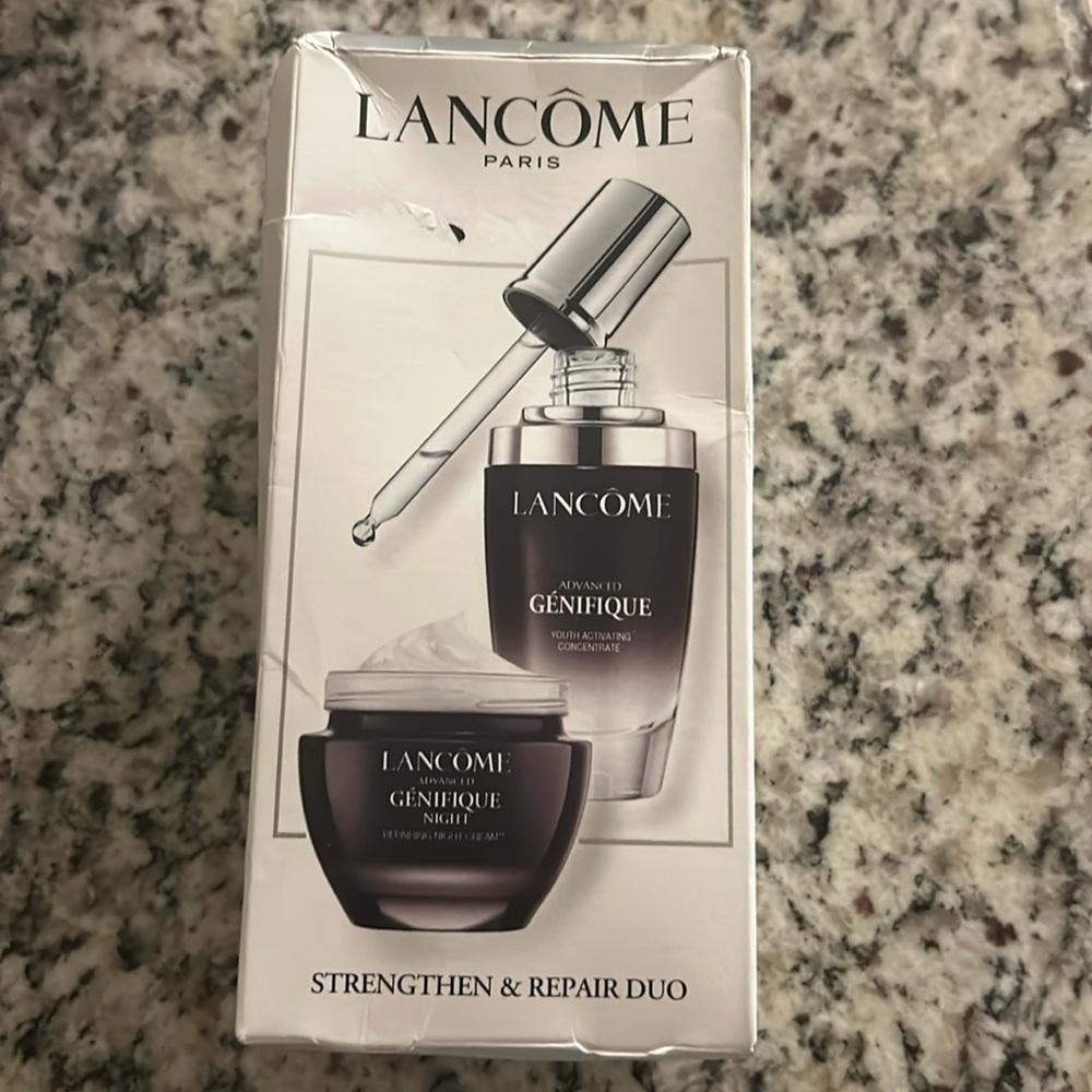 Lancôme Overnight Strengthen & Repair Skincare Duo Gift Set FULL SIZE